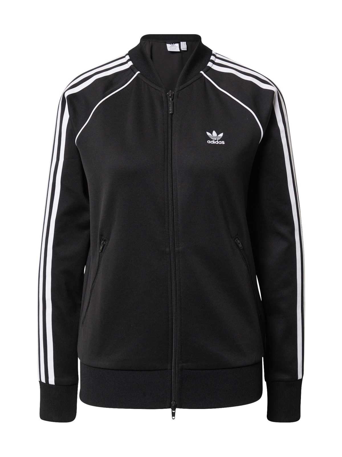 ADIDAS ORIGINALS Jopa na zadrgo  črna / bela