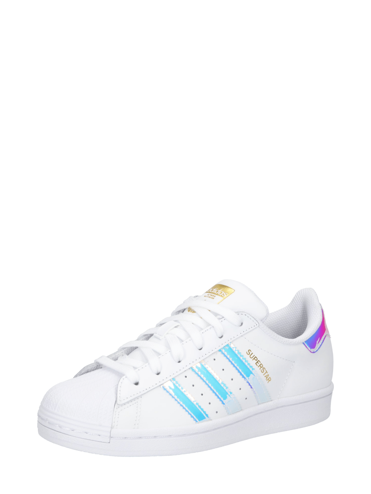 ADIDAS ORIGINALS Nizke superge 'Superstar'  neonsko modra / zlata / lila / bela