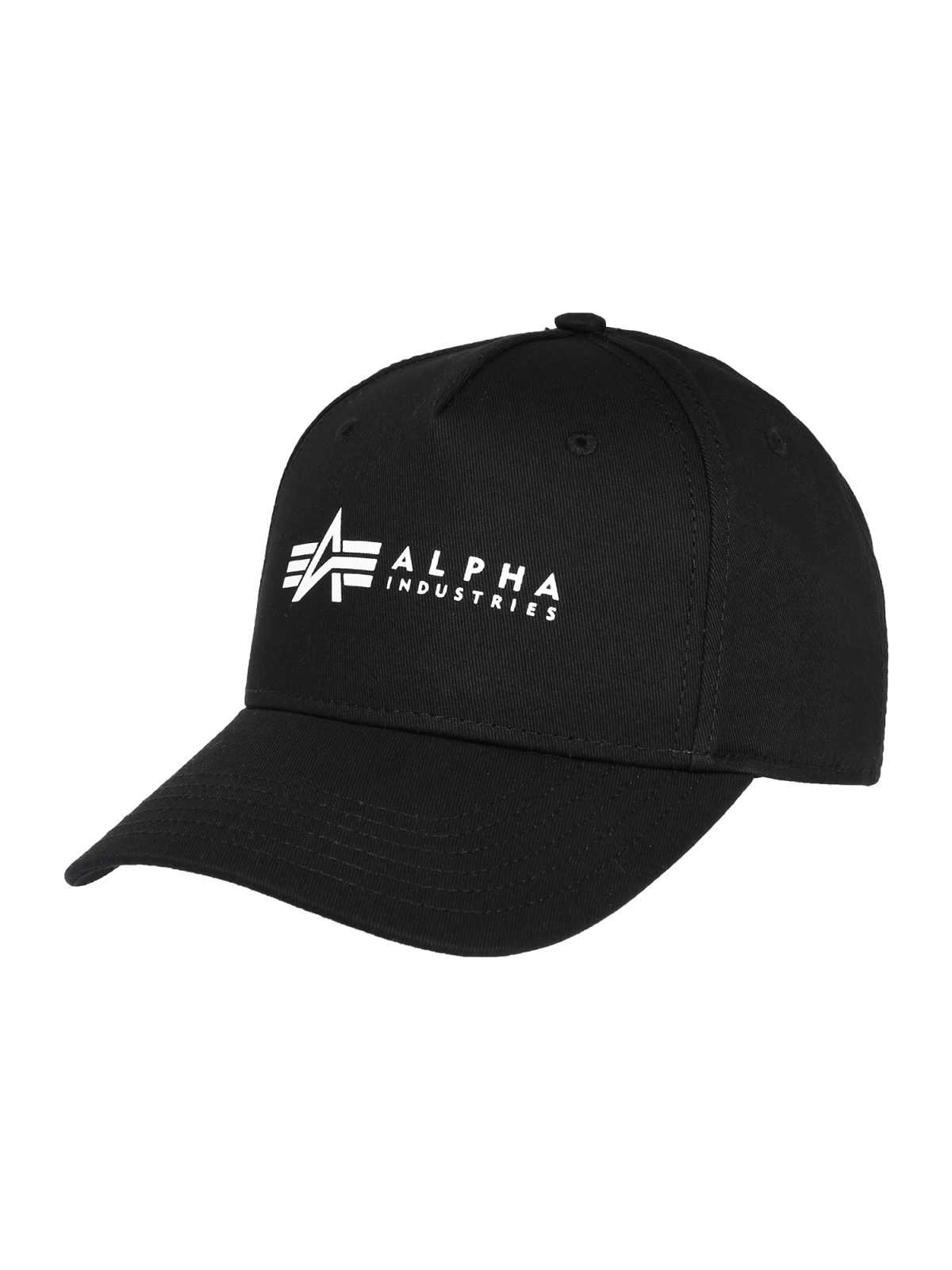 ALPHA INDUSTRIES Kapa  črna / bela