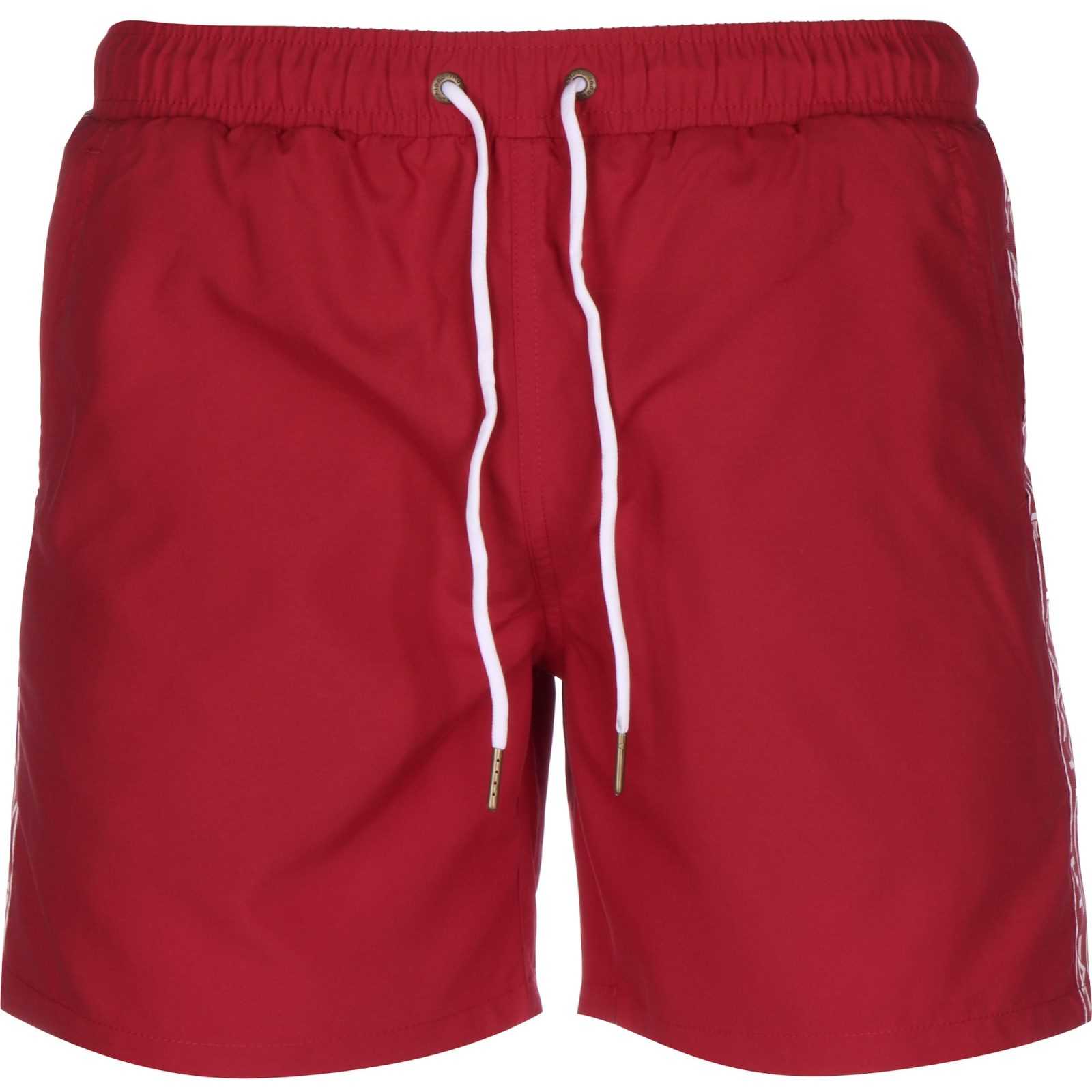 ALPHA INDUSTRIES Kratke kopalne hlače 'RBF Tape'  rubin rdeča / bela