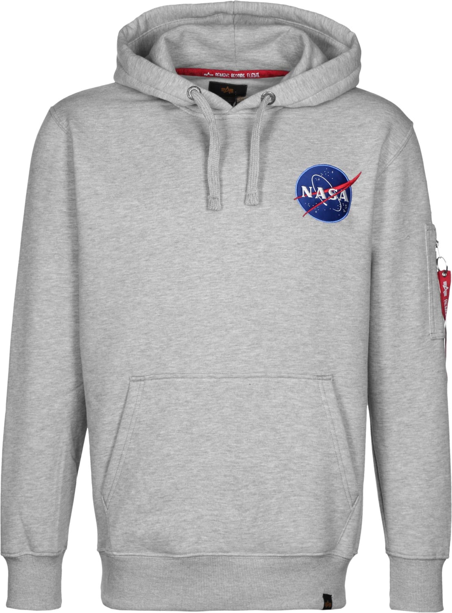 ALPHA INDUSTRIES Majica 'Space Shuttle'  modra / pegasto siva / črna
