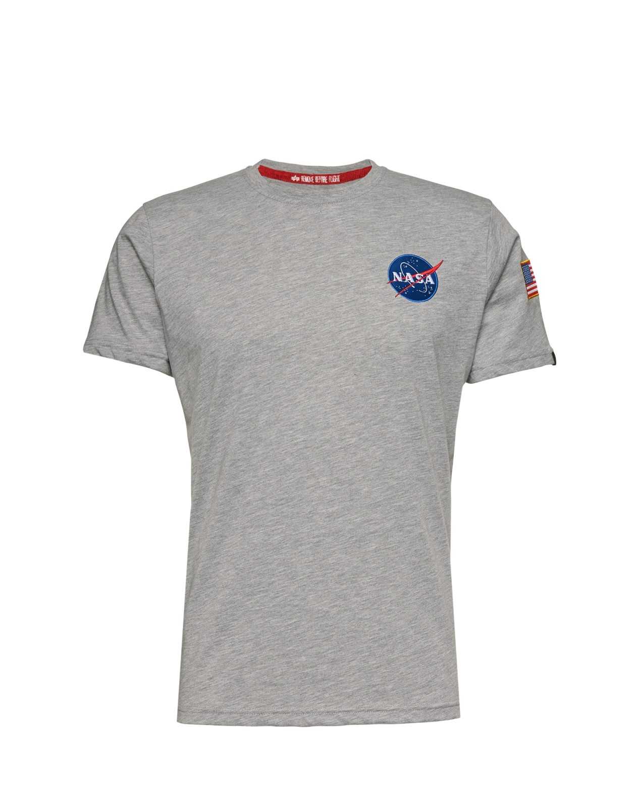 ALPHA INDUSTRIES Majica 'Space Shuttle'  modra / rumena / pegasto siva / črna / bela