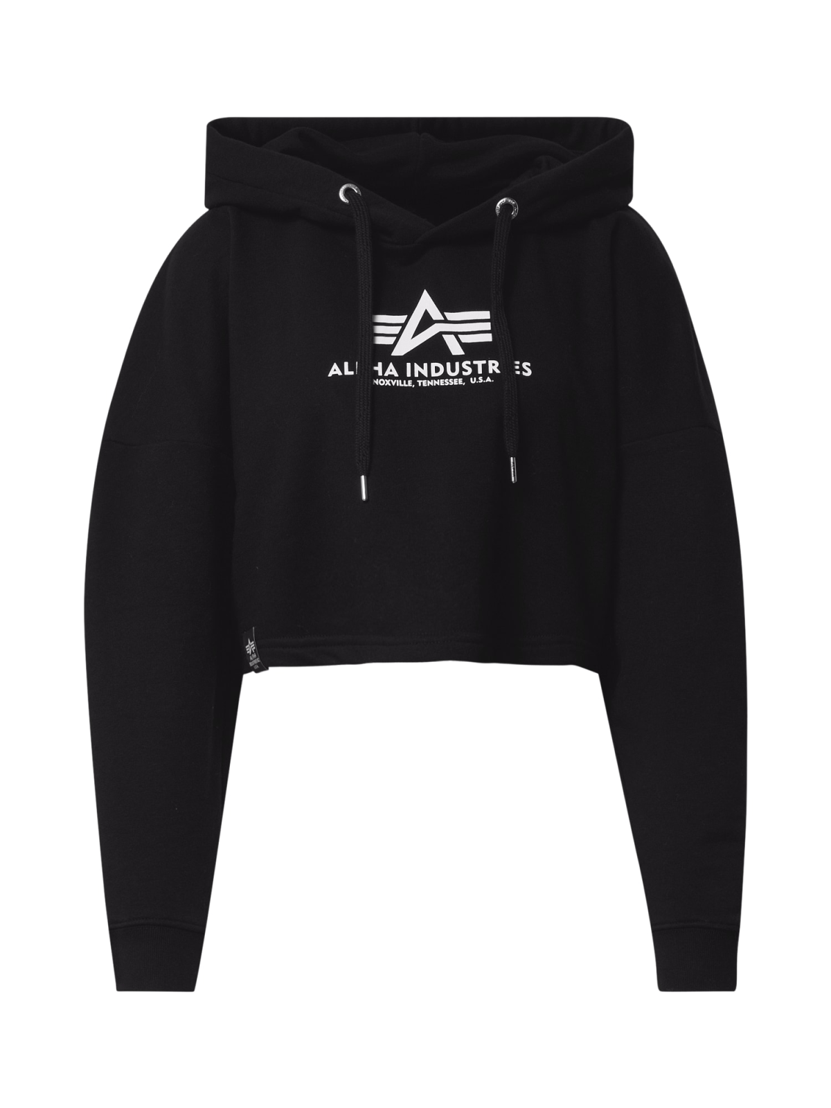 ALPHA INDUSTRIES Majica  črna / bela