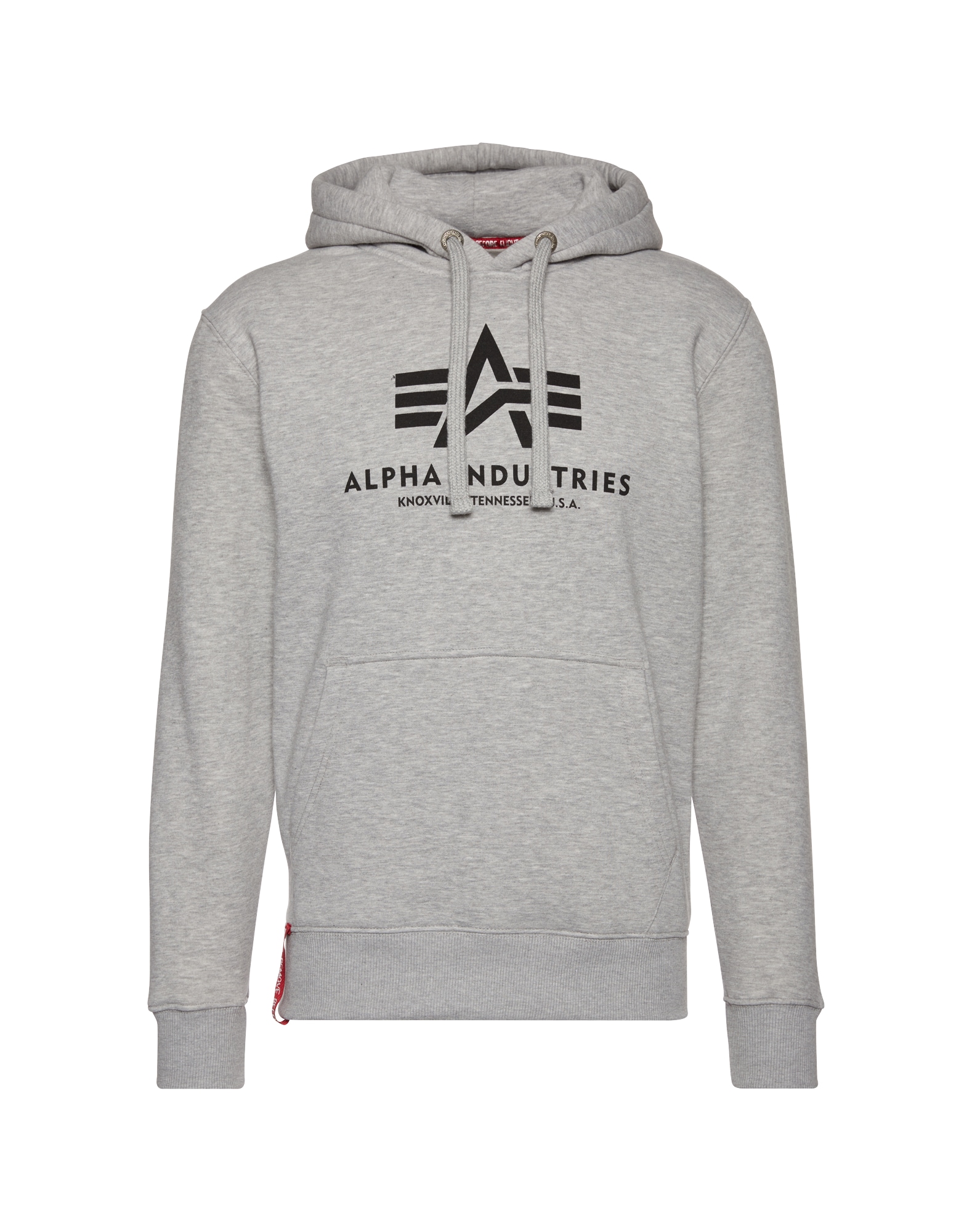 ALPHA INDUSTRIES Majica  pegasto siva / črna