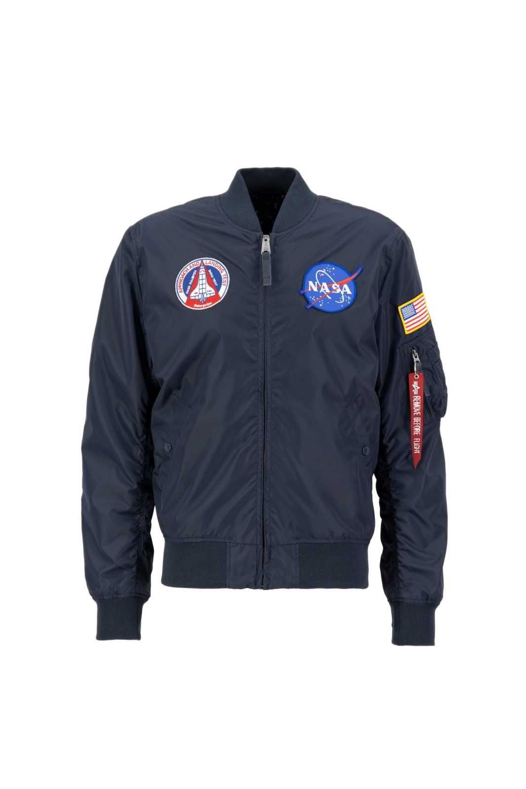 ALPHA INDUSTRIES Prehodna jakna 'MA-1 TT NASA Reversible II'  mornarska / kraljevo modra / karminsko rdeča / bela