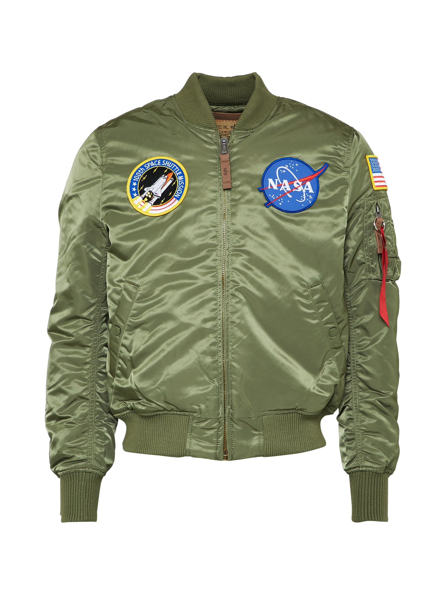 ALPHA INDUSTRIES Prehodna jakna 'MA-1 VF NASA'  oliva