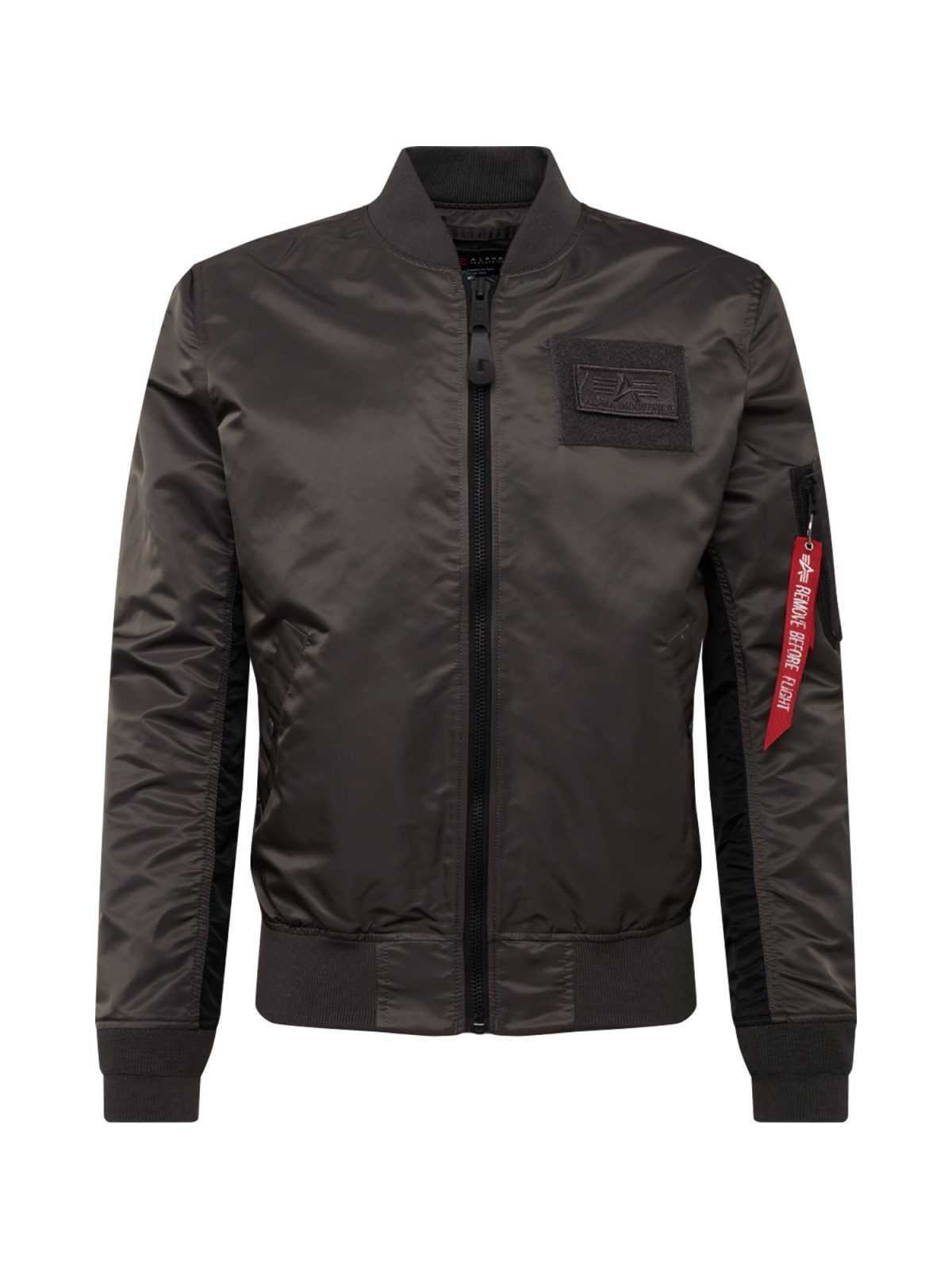 ALPHA INDUSTRIES Prehodna jakna  temno siva / črna
