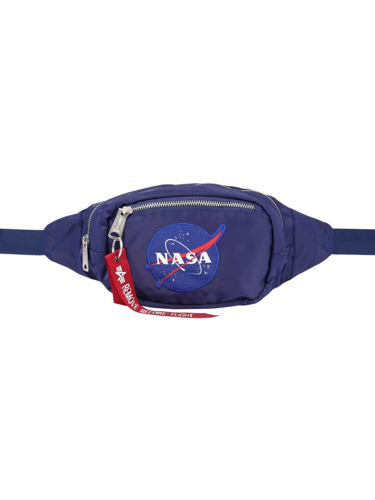 ALPHA INDUSTRIES Torbica za okrog pasu 'Nasa'  modra / rdeča / bela