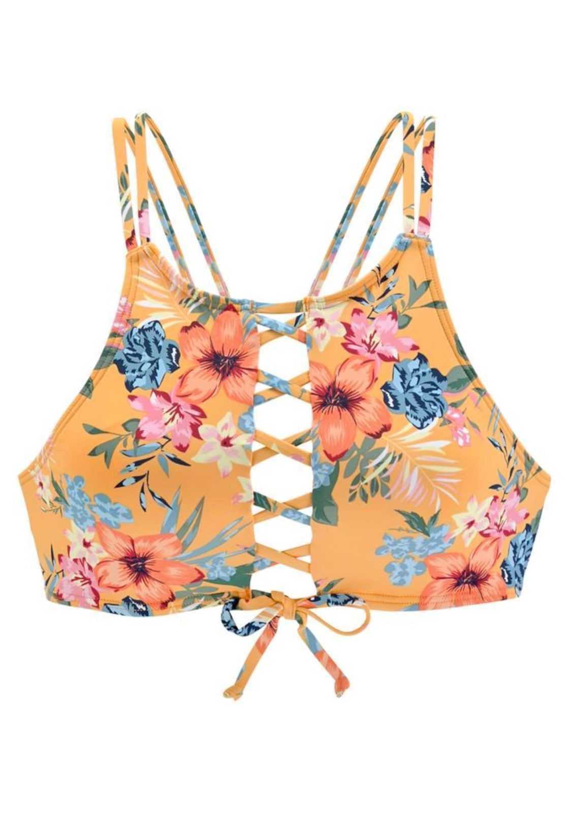 BENCH Bikini zgornji del 'Maui'  rumena / mešane barve