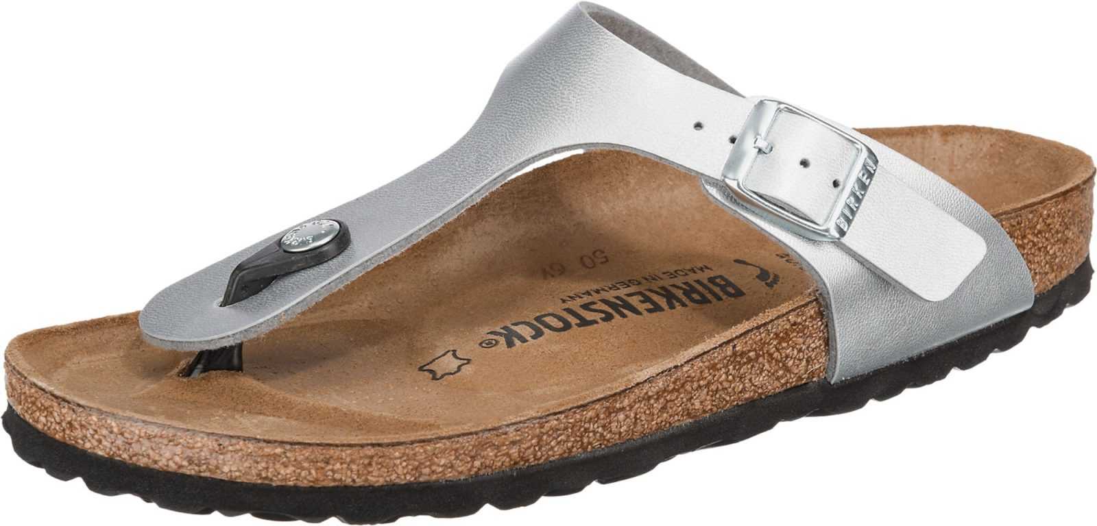 BIRKENSTOCK Sandali 'Gizeh'  srebrna