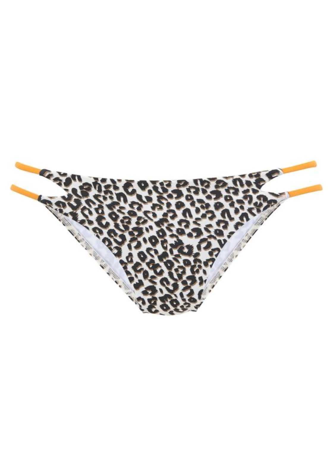 BUFFALO Bikini hlačke  rjava / oranžna / črna / bela