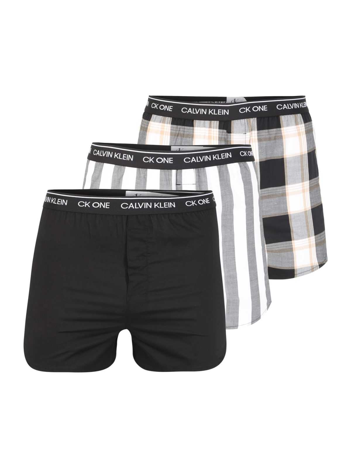 Calvin Klein Boksarice  siva / črna / bela
