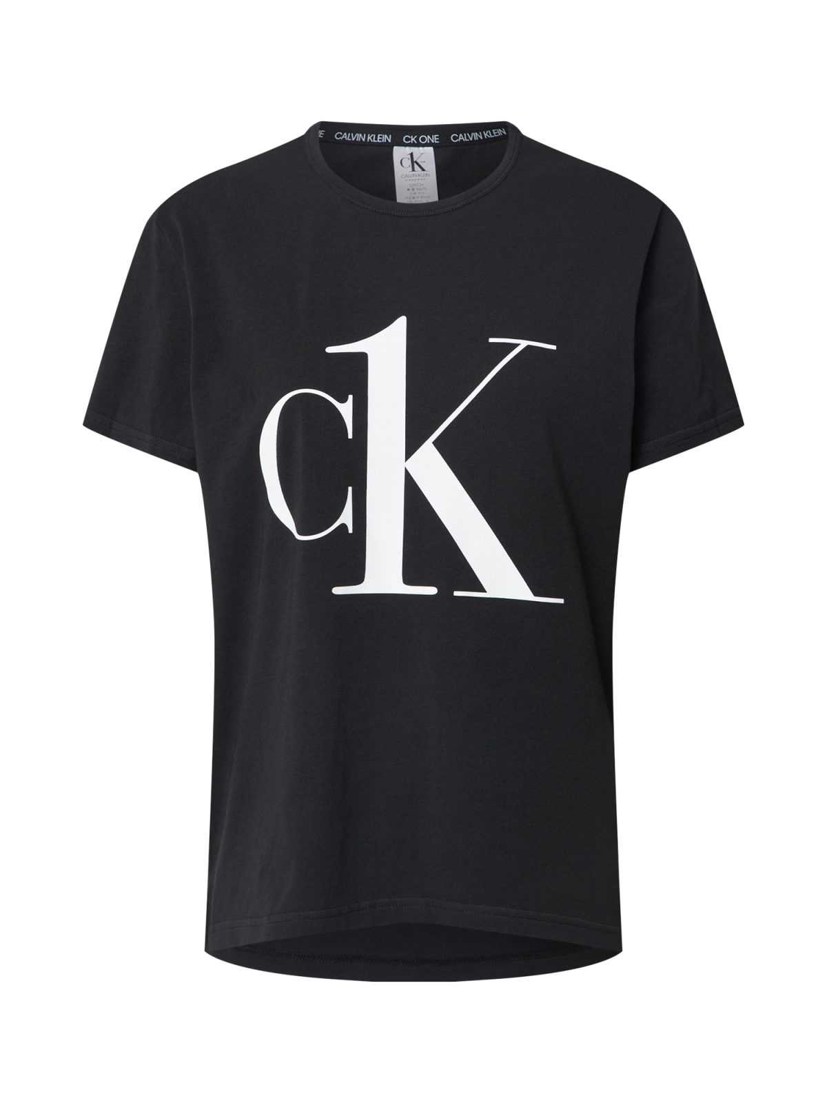 Calvin Klein Underwear Majica za spanje  črna / bela