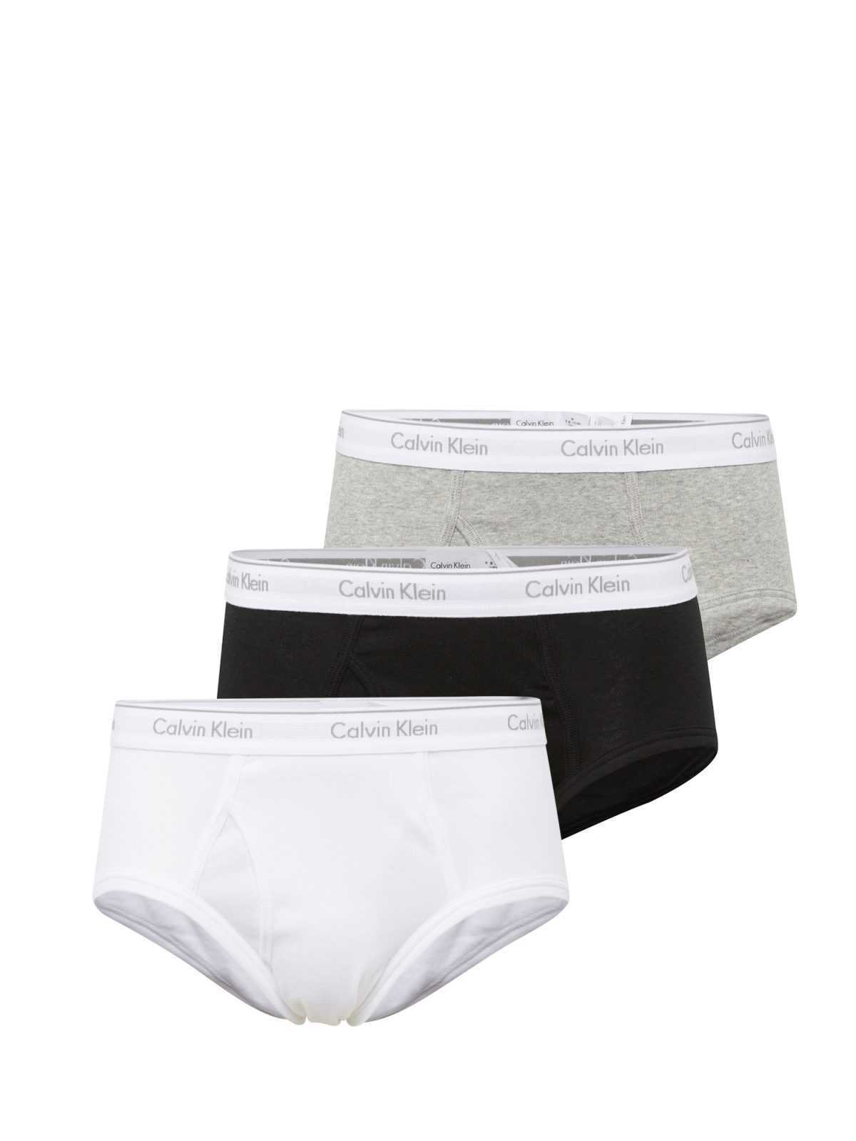 Calvin Klein Underwear Spodnje hlačke  pegasto siva / črna / bela