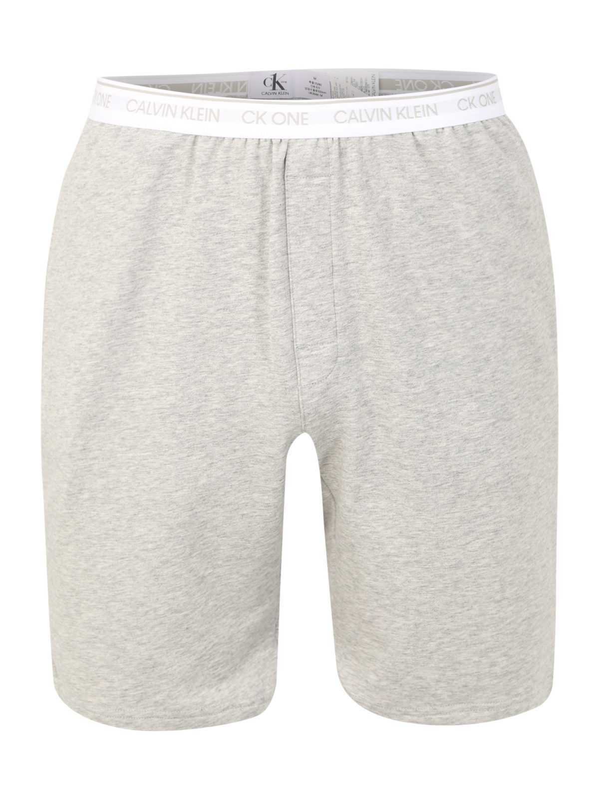Calvin Klein Underwear Spodnji del pižame  pegasto siva / bela