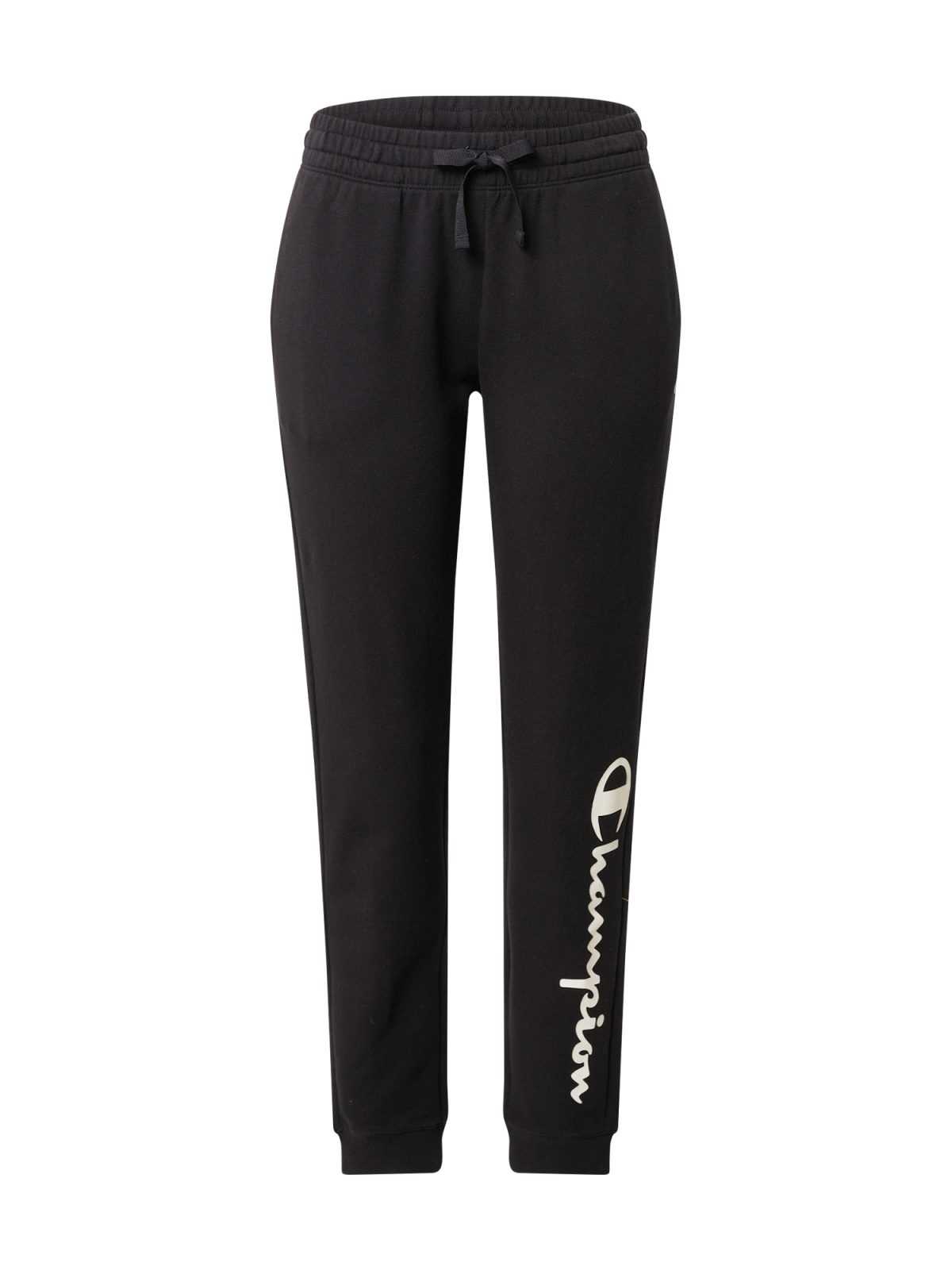 Champion Authentic Athletic Apparel Hlače  črna / bela