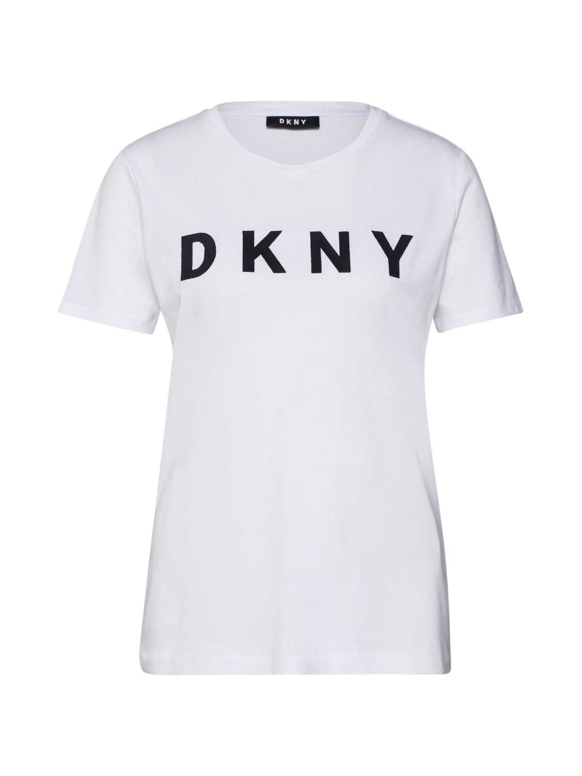 DKNY Majica 'FOUNDATION - S/S LOGO TEE'  črna / bela