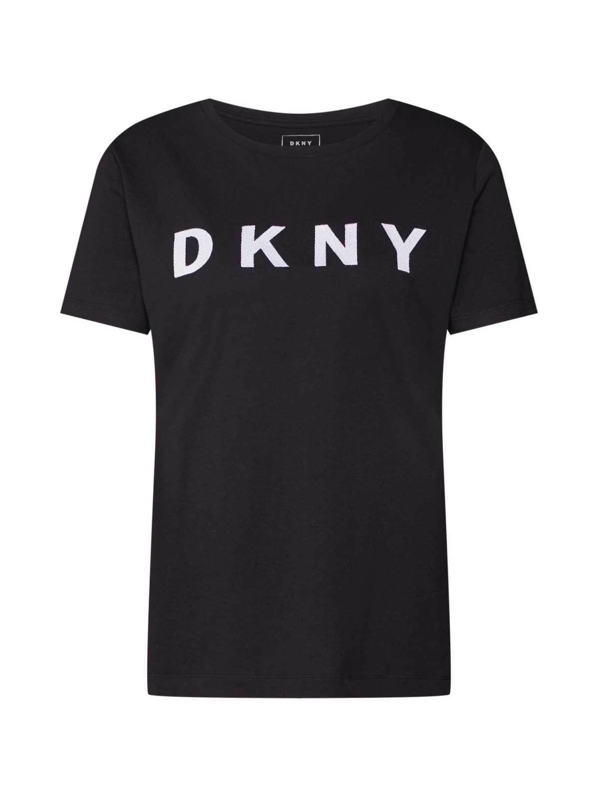 DKNY Majica 'FOUNDATION'  črna / bela