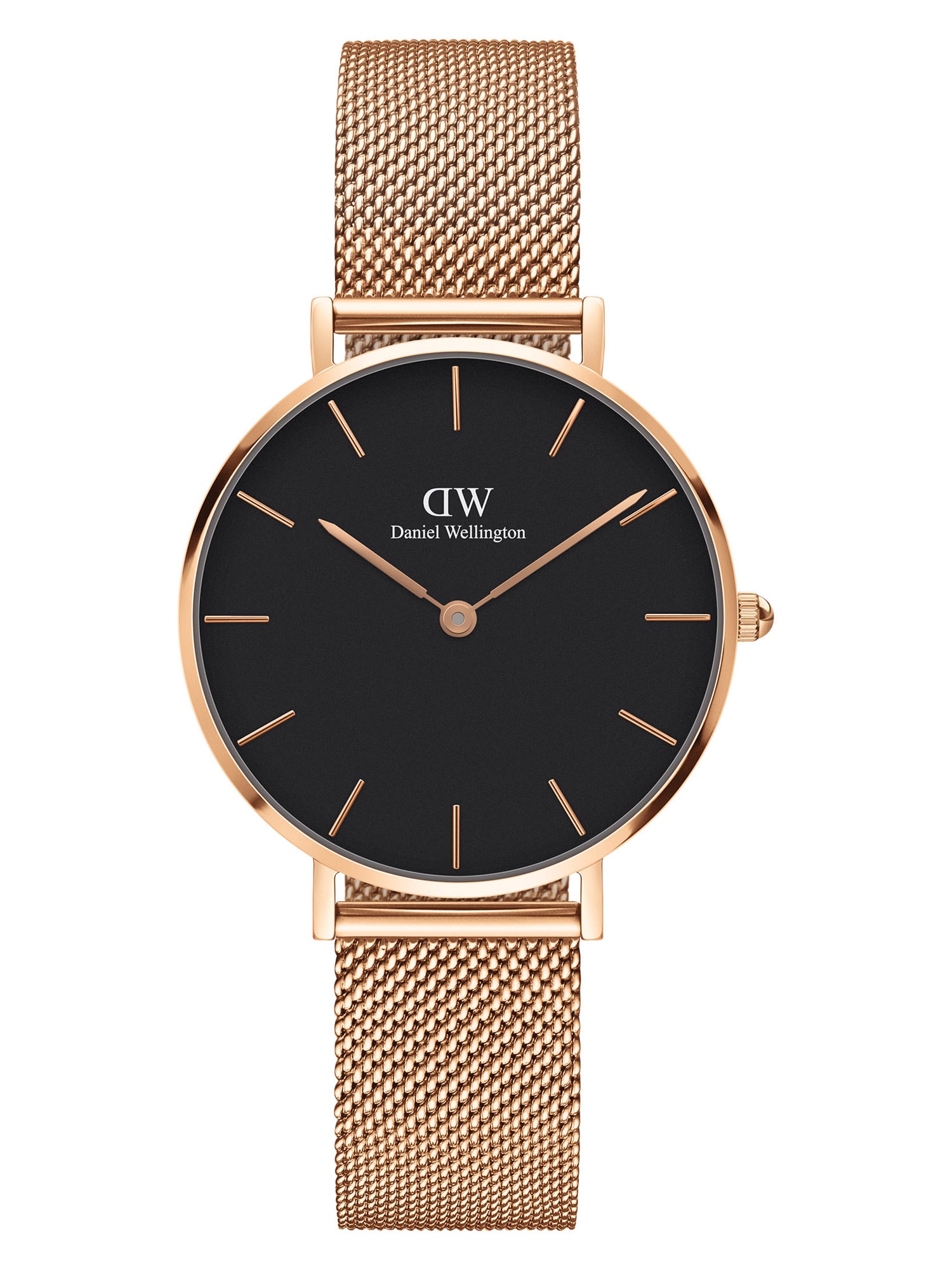 Daniel Wellington Analogna ura 'Classic Petite Melrose DW00100161'  rožnato zlata / črna