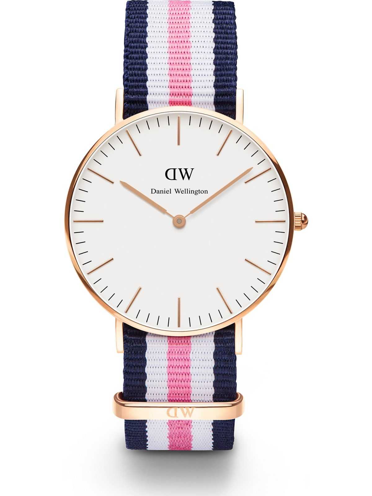 Daniel Wellington Analogna ura  temno modra / zlata / roza / bela