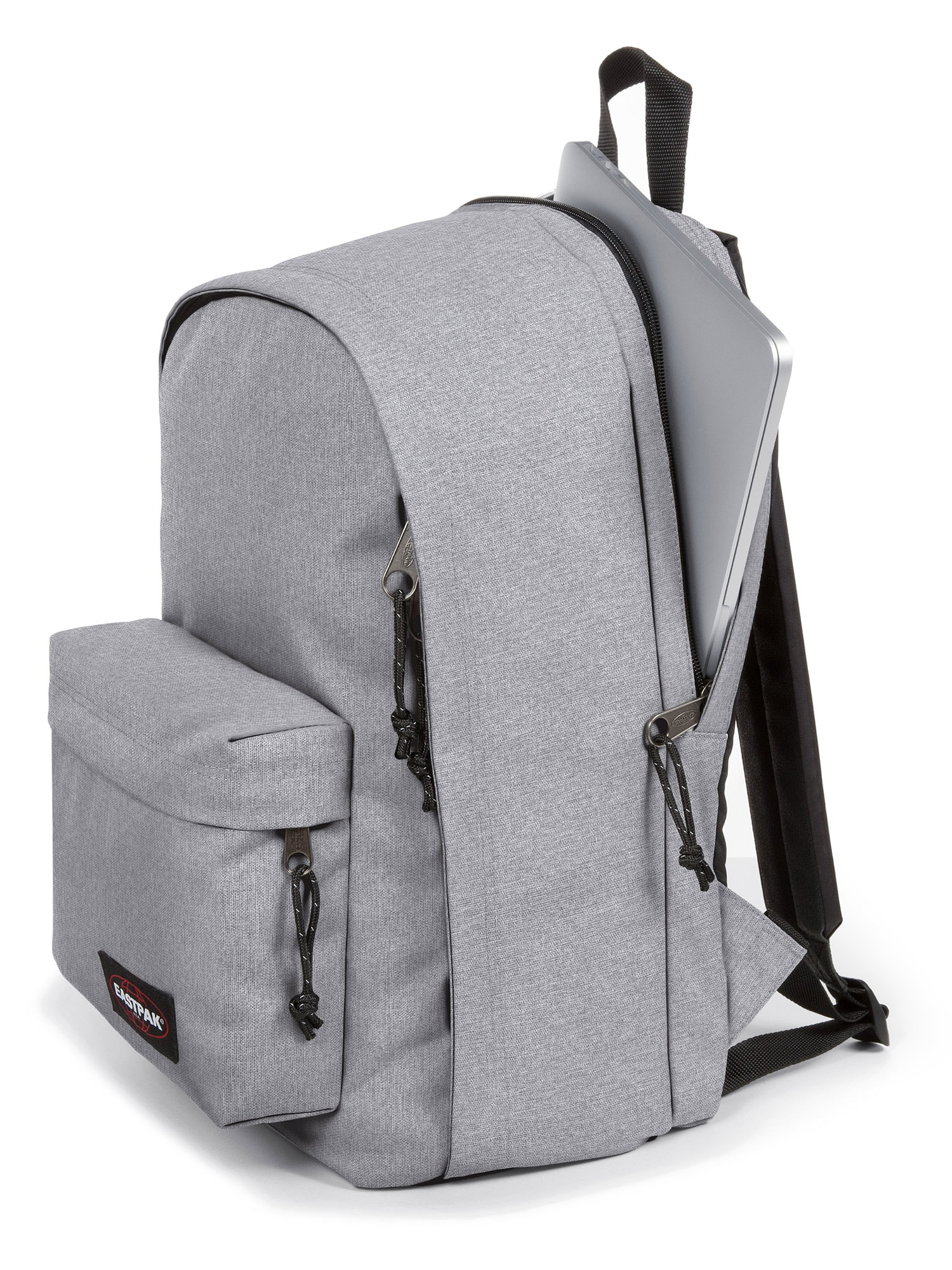 EASTPAK Nahrbtnik 'Back To Work'  pegasto siva / karminsko rdeča / črna / bela
