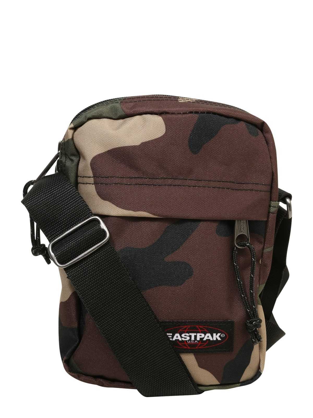 EASTPAK Torba za čez ramo 'The One'  rjava / zelena / rdeča / črna / bela