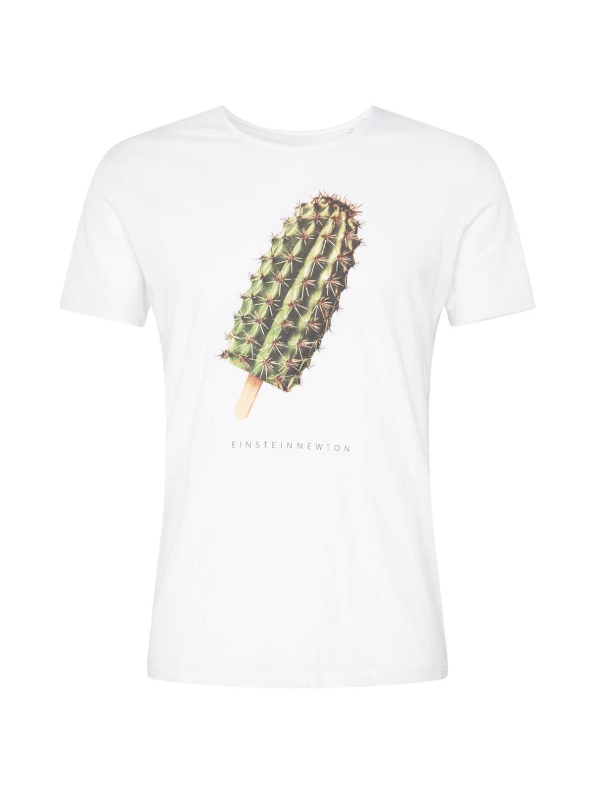 EINSTEIN & NEWTON Majica 'Cactus Ice'  rjava / zelena / črna / bela