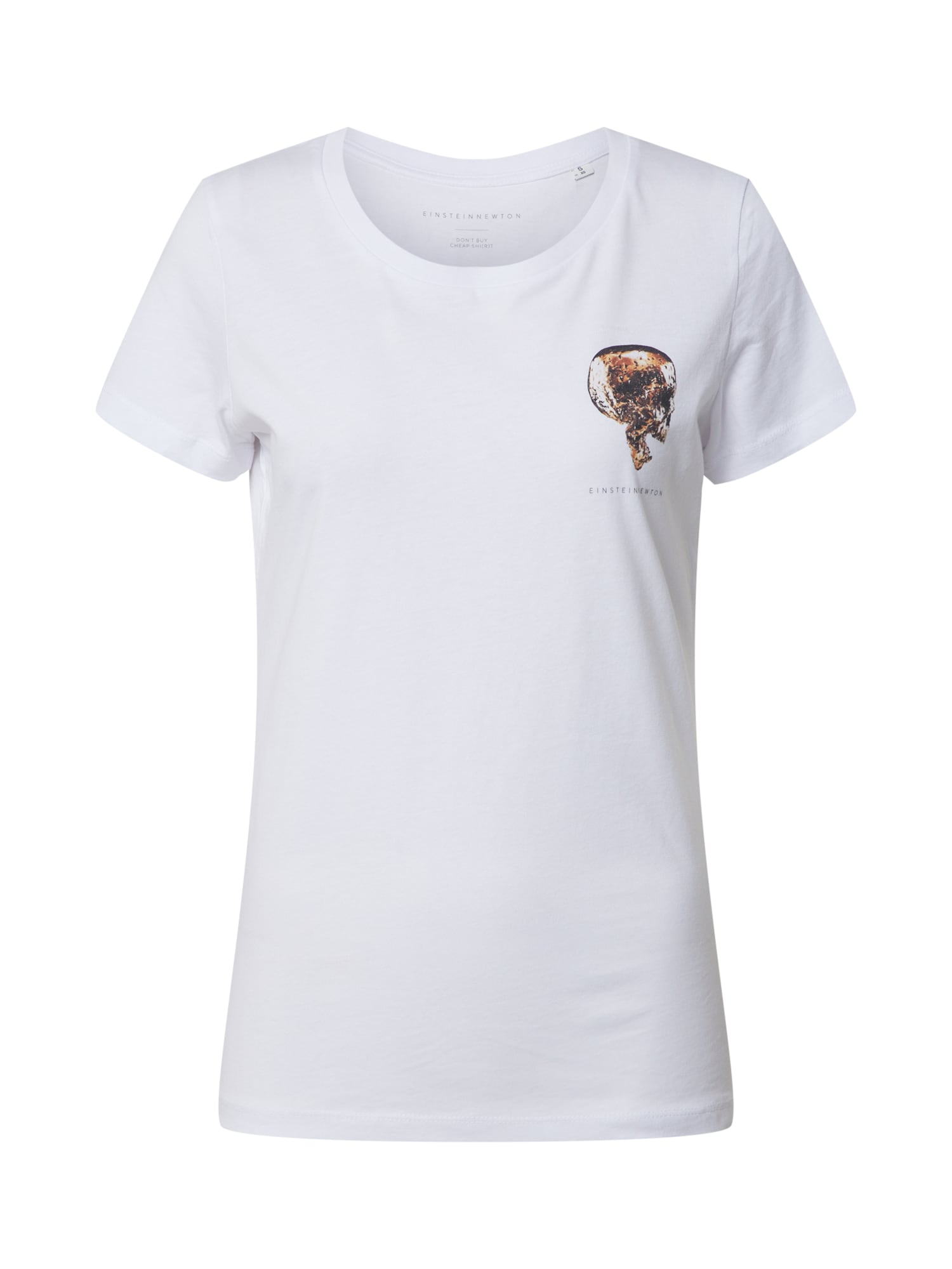 EINSTEIN & NEWTON Majica 'Goldskull Chest T-Shirt'  zlata / bela