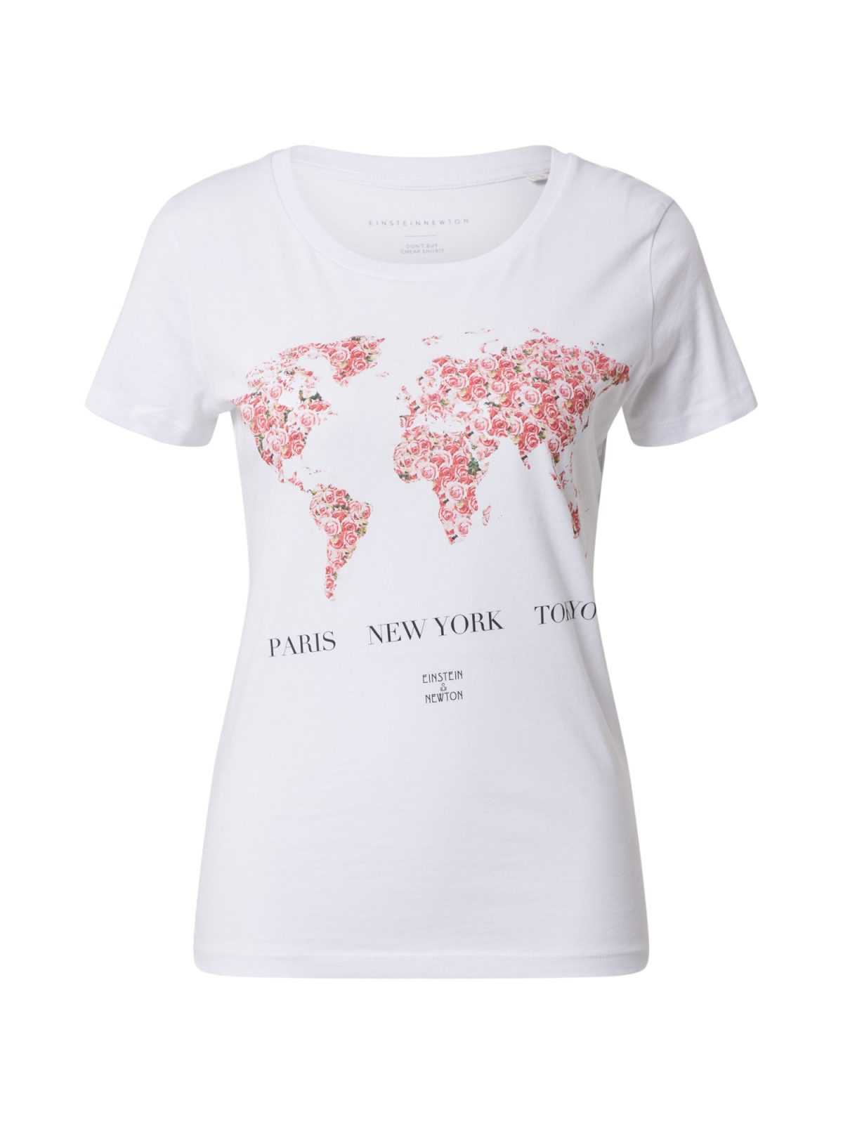 EINSTEIN & NEWTON Majica 'World'  roza / črna / bela