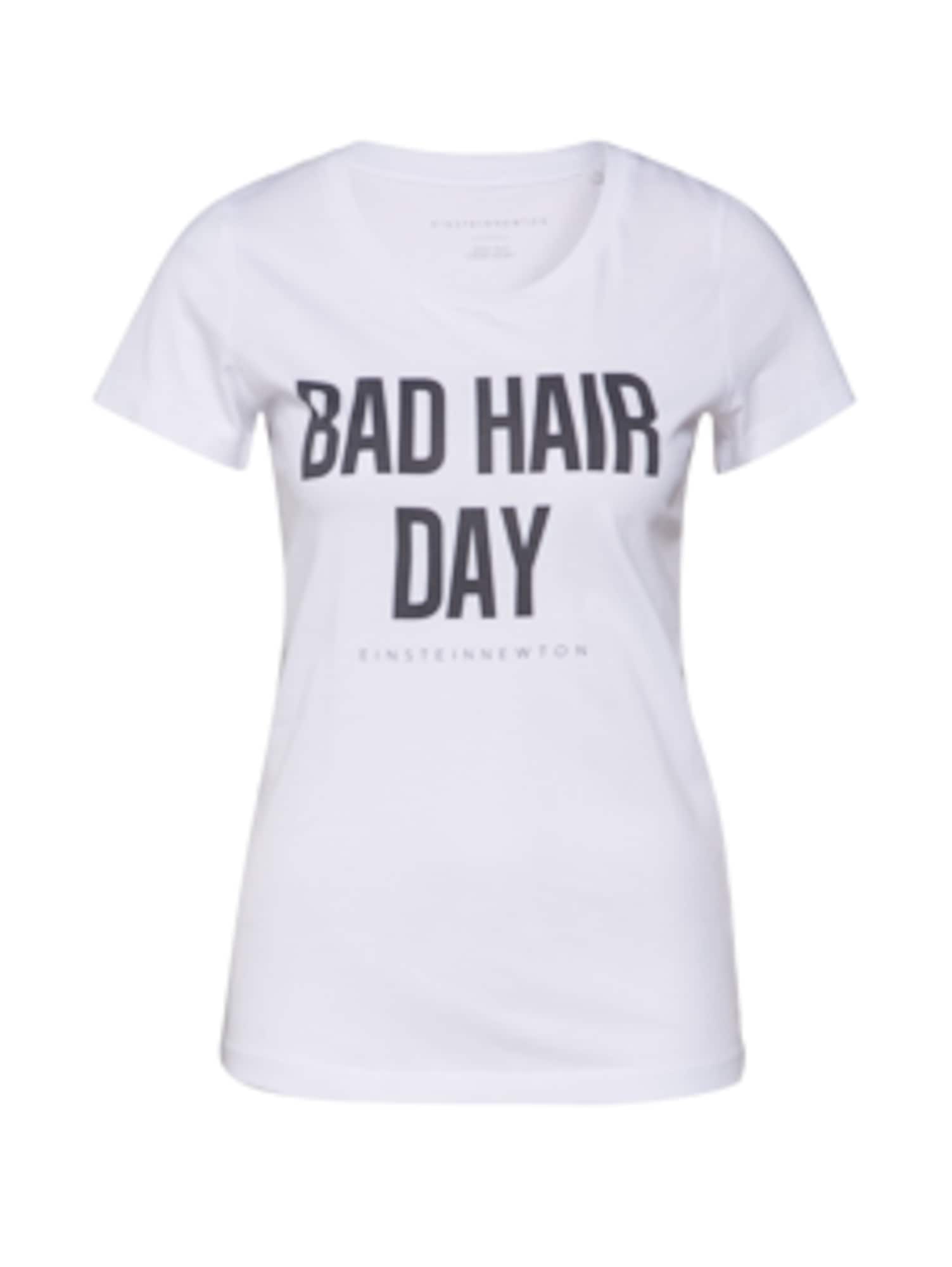 EINSTEIN & NEWTON Majica 'bad hair day'  črna / bela