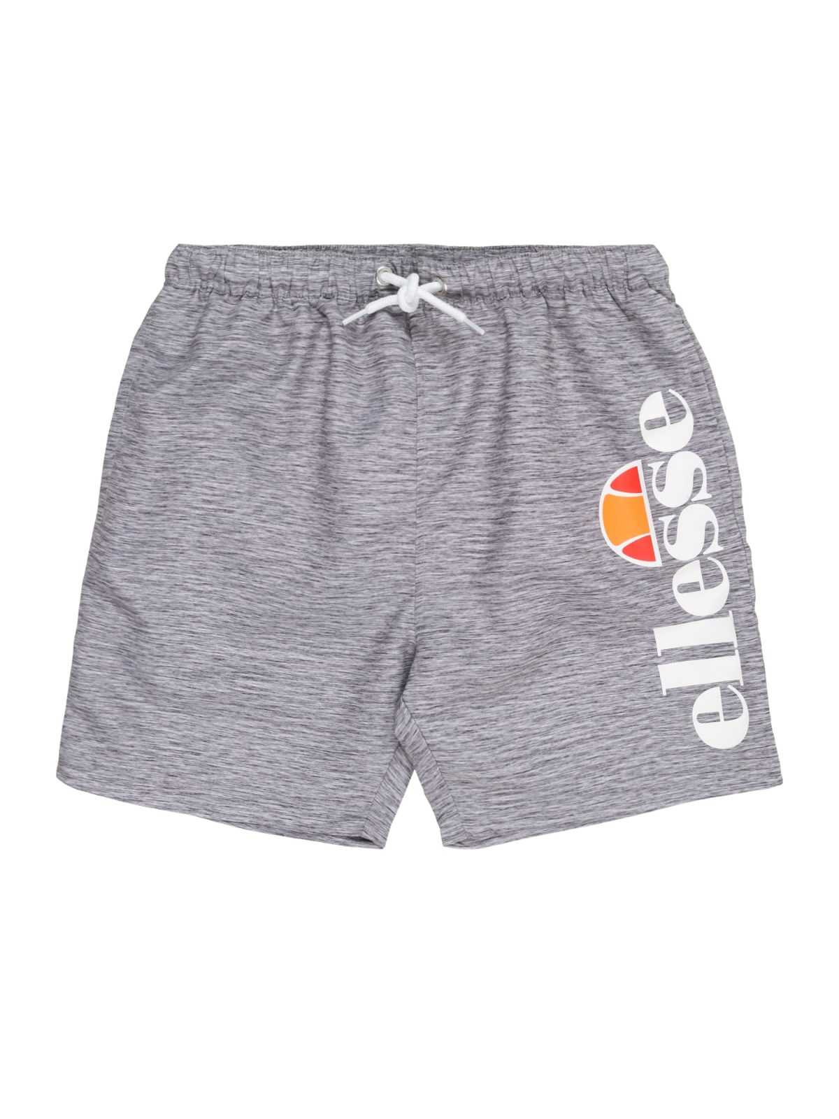 ELLESSE Kratke kopalne hlače 'Bervios'  pegasto siva / oranžna / rdeča / bela