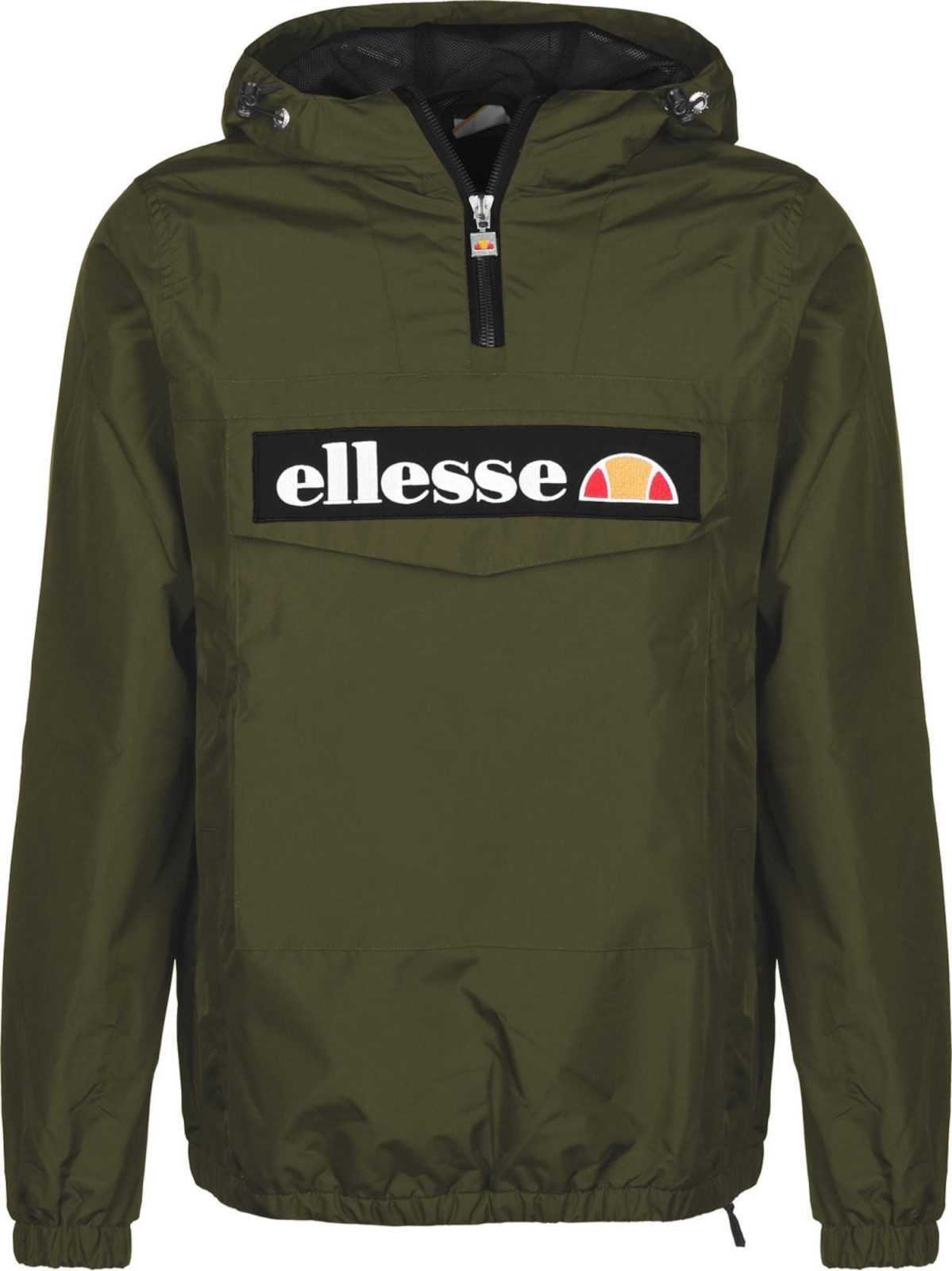 ELLESSE Prehodna jakna 'Mont 2'  kaki / oranžna / oranžno rdeča / črna / bela