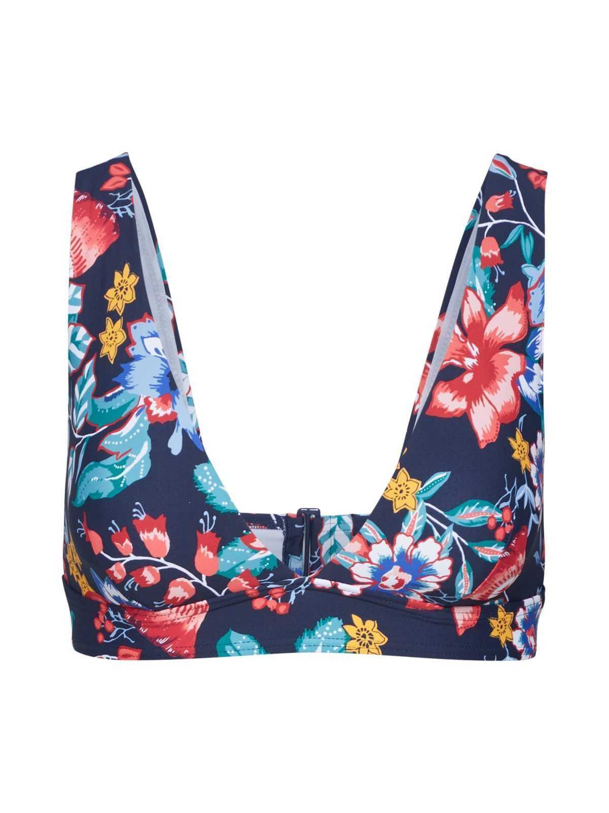 ESPRIT Bikini zgornji del 'Jasmine Beach'  temno modra / mešane barve