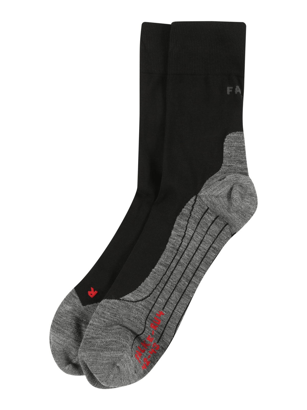 FALKE Športne nogavice 'RU4'  siva / rdeča / črna