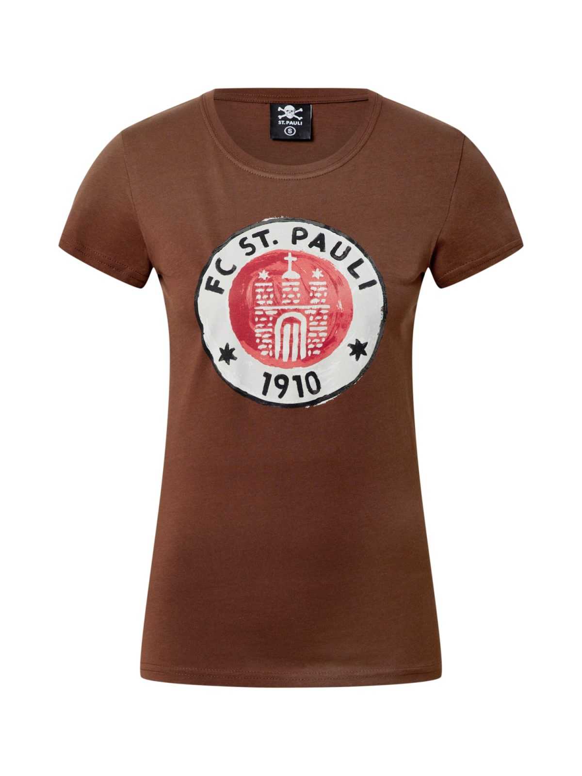 FC St. Pauli Majica  rjava / rdeča / bela