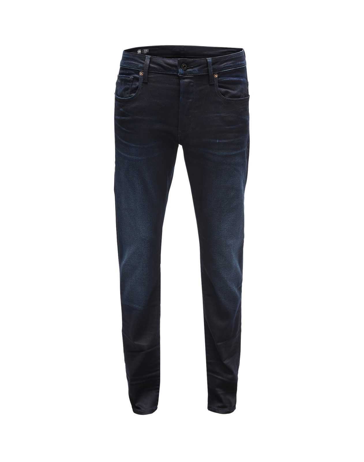 G-Star RAW Kavbojke '3301 Slim'  temno modra