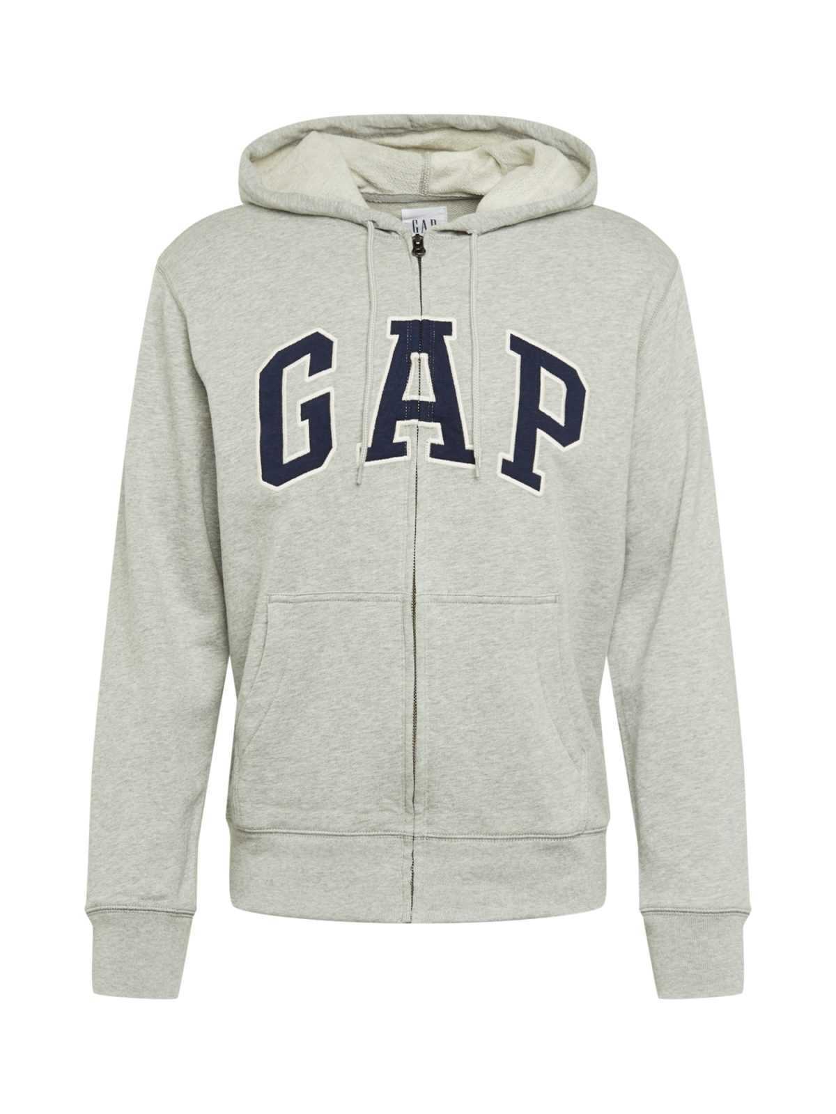 GAP Jopa na zadrgo 'XLS FT ARCH FZ'  pegasto siva / črna / bela
