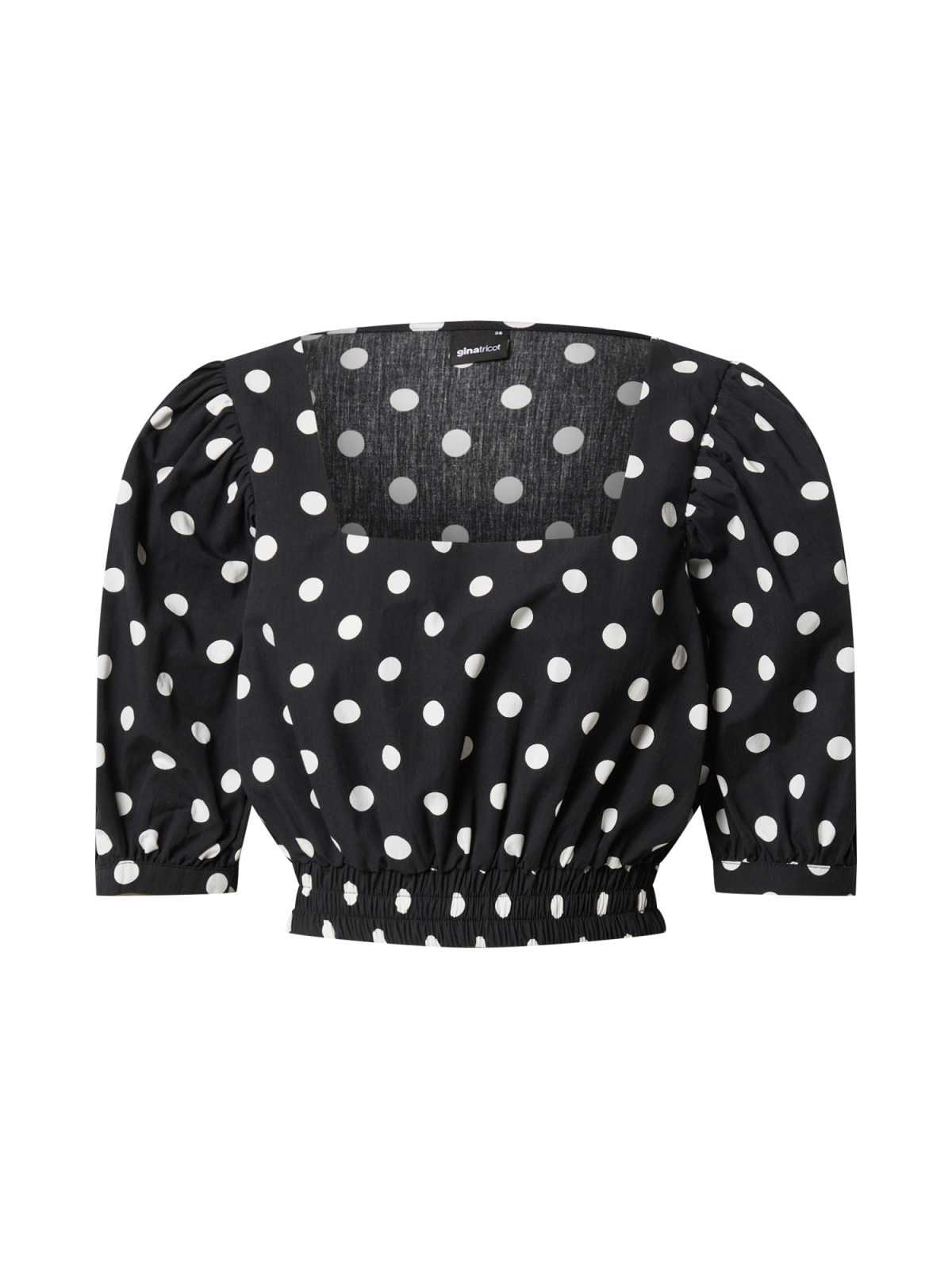 Gina Tricot Bluza  črna / bela