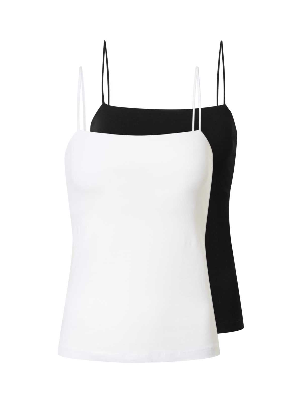 Gina Tricot Top 'Scarlet'  črna / bela