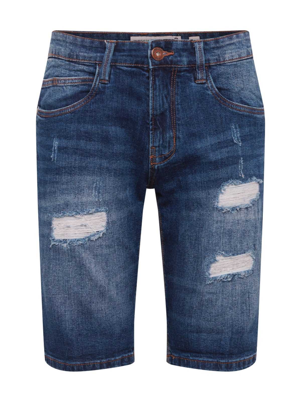 INDICODE JEANS Kavbojke 'Kaden Holes'  moder denim