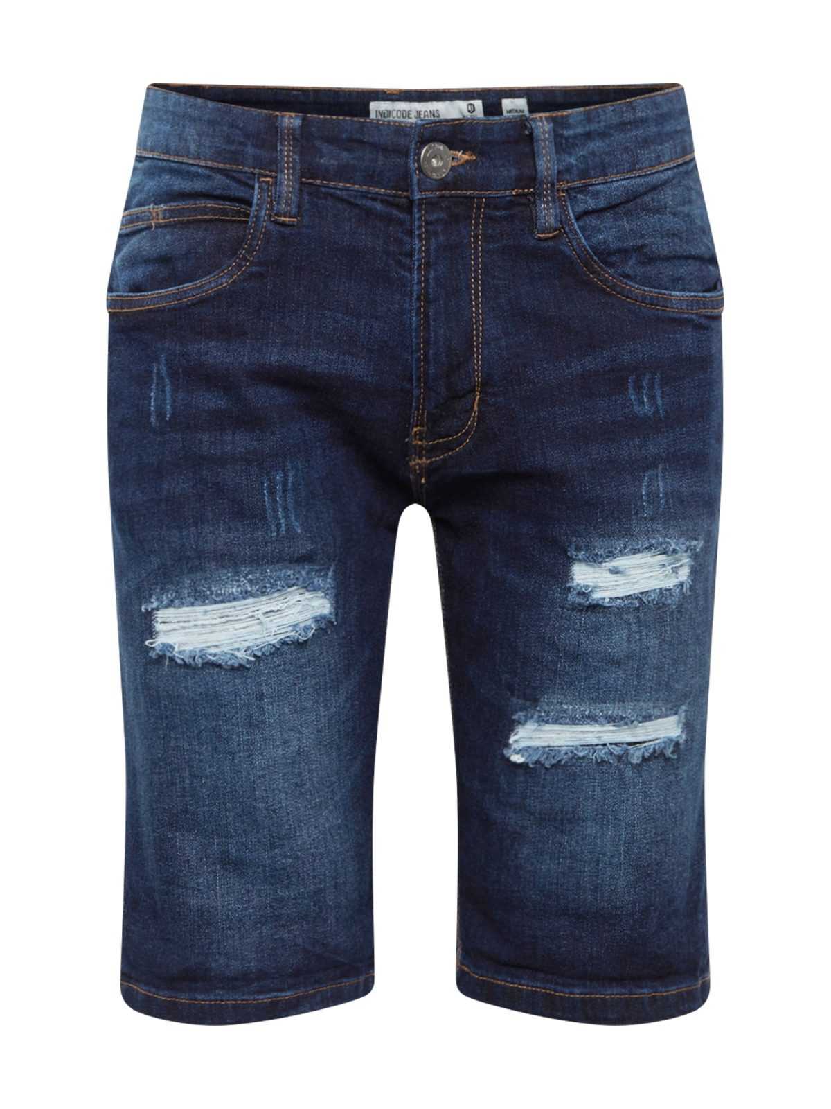 INDICODE JEANS Kavbojke 'Kaden Holes'  moder denim