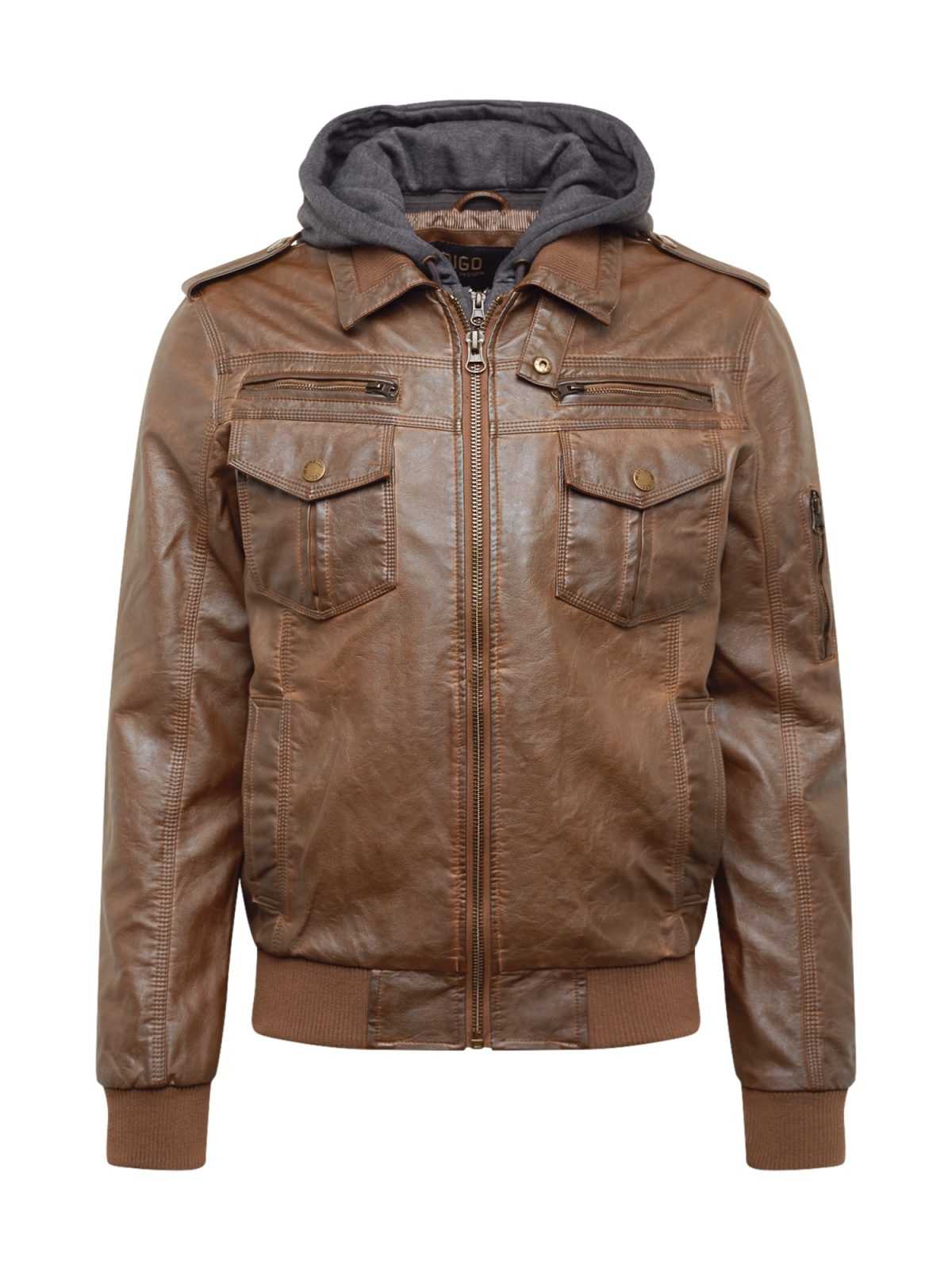 INDICODE JEANS Prehodna jakna 'Aaron'  rjava