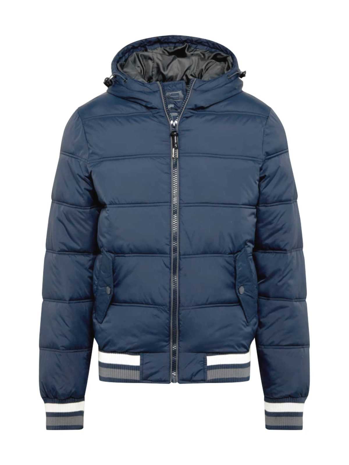 INDICODE JEANS Prehodna jakna 'Trejo'  mornarska / bela