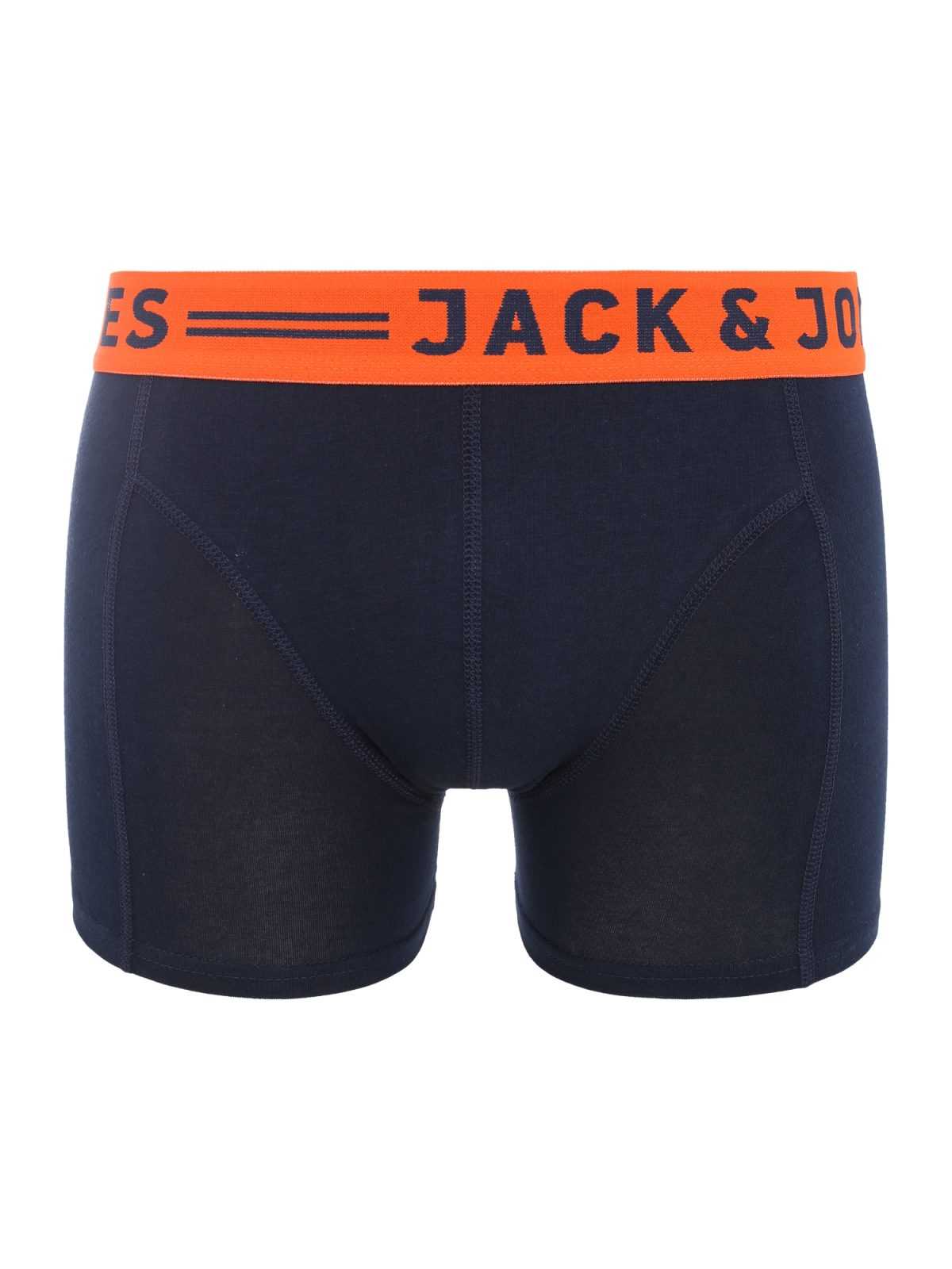 JACK & JONES Boksarice 'JACSENSE'  nočno modra / oranžna