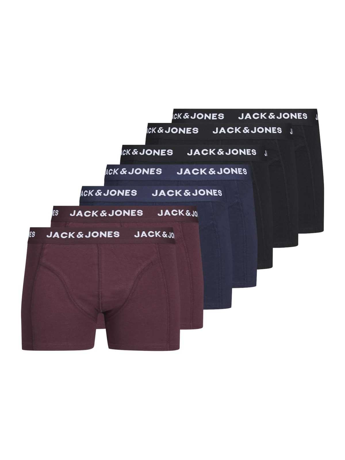 JACK & JONES Boksarice 'SIMPLY'  mornarska / vinsko rdeča / črna