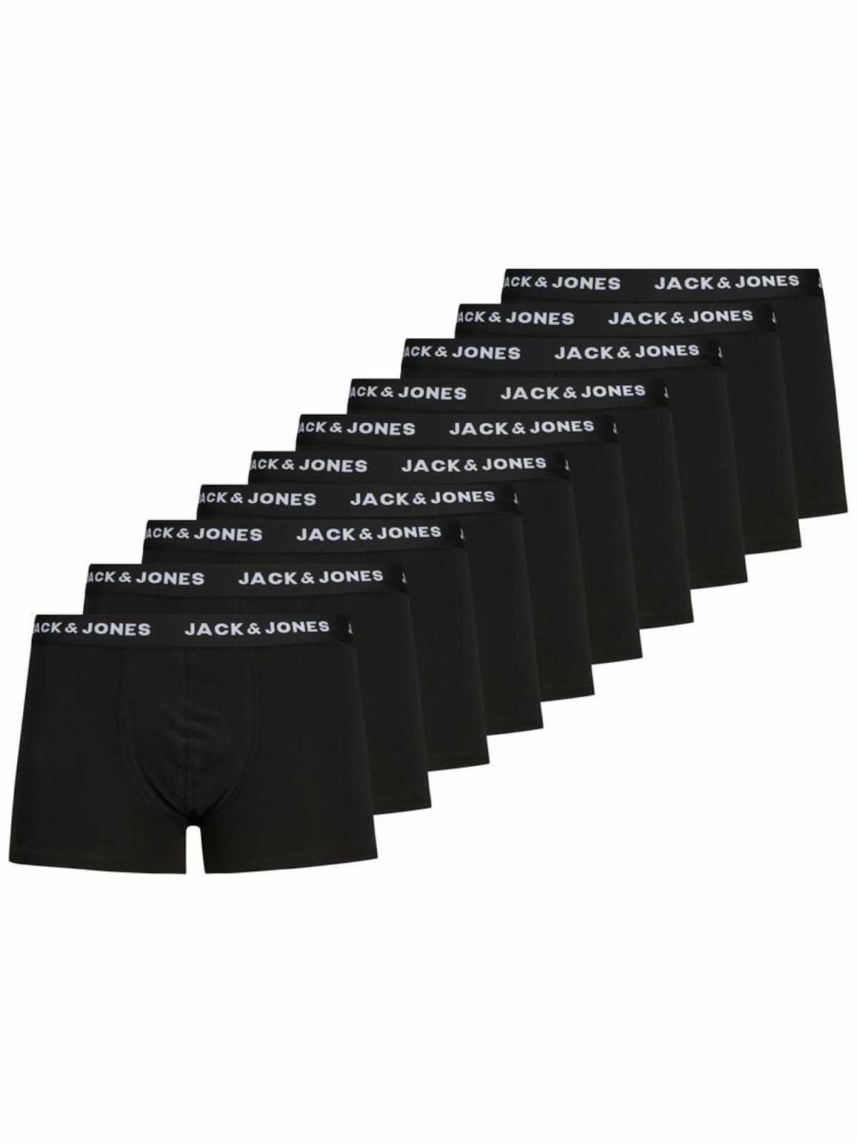 JACK & JONES Boksarice  črna / bela
