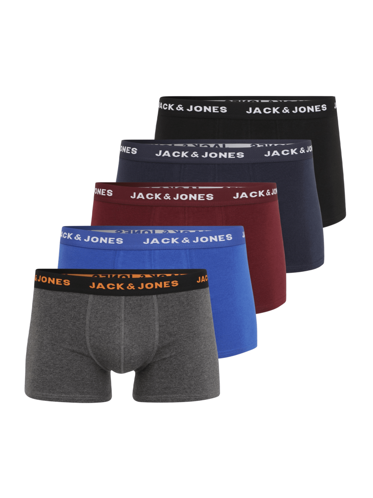 JACK & JONES Boksarice  marine / temno siva / karminsko rdeča / črna