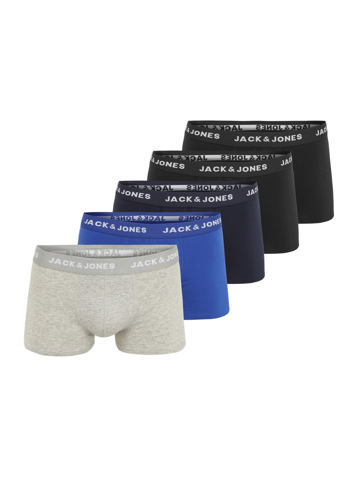 JACK & JONES Boksarice  mornarska / kraljevo modra / svetlo siva / črna / bela