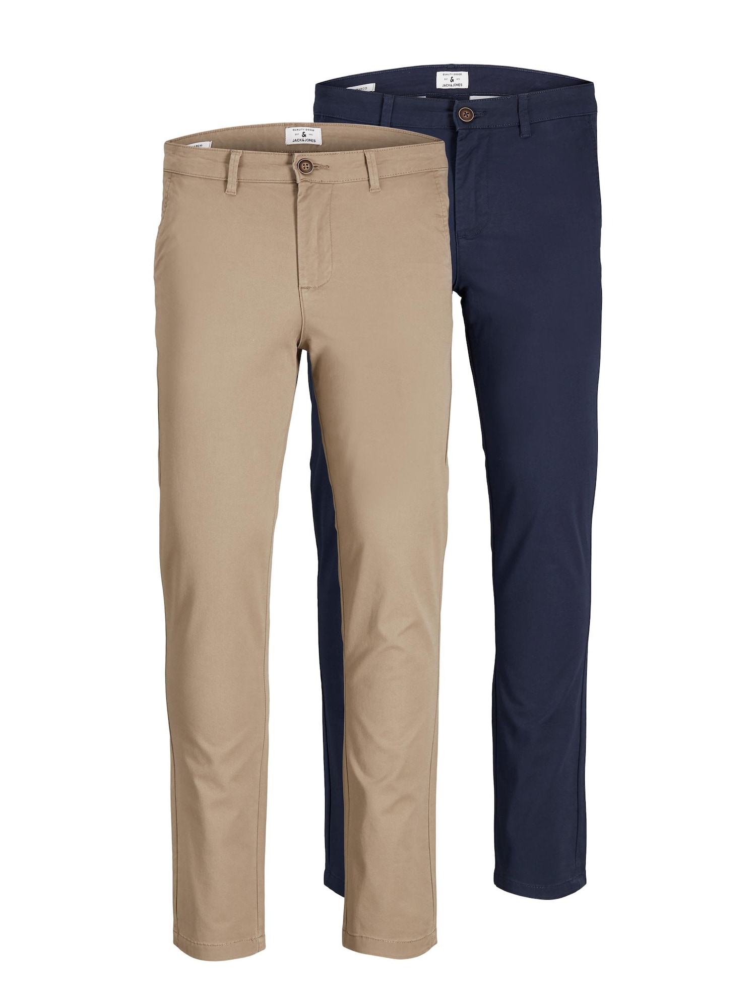 JACK & JONES Chino hlače 'Marco'  bež / mornarska