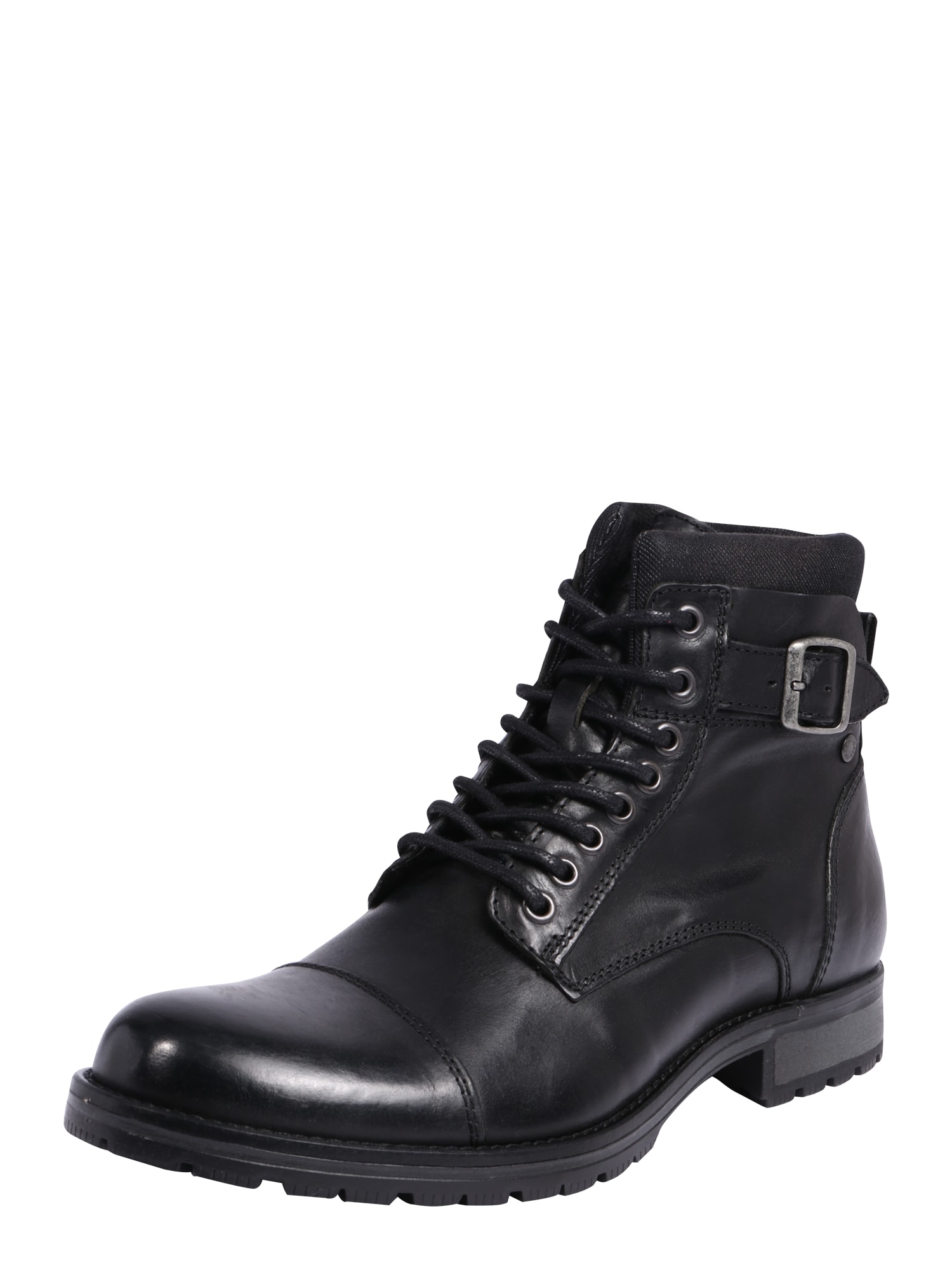 JACK & JONES Gležnarji z vezalkami 'Albany'  črna